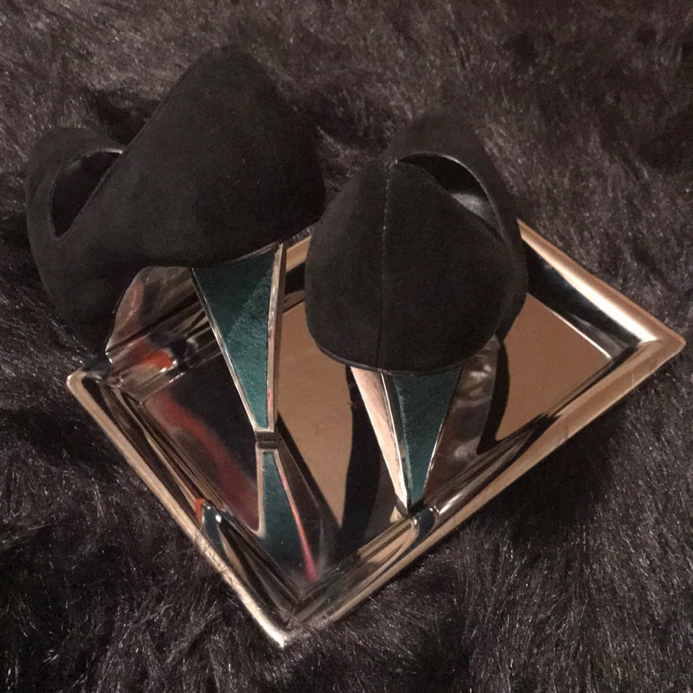 Bebe Black Lauren Colorblock Geometric Heels - Picture 7 of 8
